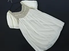 Le souk ルスーク レース スクエアネック フレアスリーブ ブラウス シャツ size38/オフホワイト ■◆ レディースのサムネイル
