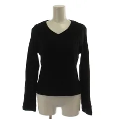 ヴェルサーチジーンズ VERSACE JEANS COUTURE ニット カットソー M 黒 ブラック 長袖 Vネック /GG ■GY50のサムネイル