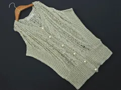 KATHARINE ROSS キャサリンロス 透かし編み フレンチスリーブ カーディガン sizeM/ベージュ ■◆ レディースのサムネイル
