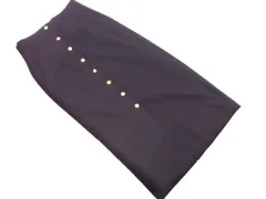 Rouge vif ルージュヴィフ アバハウス Riopele チェック フロントボタン タイト スカート size38/茶ｘ紺 ◇■ レディースのサムネイル