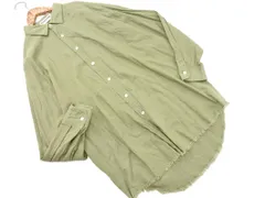 RODEO CROWNS ロデオクラウンズ リネン混 カットオフ ビッグシルエット シャツ sizeF/カーキ ■◇ レディースのサムネイル