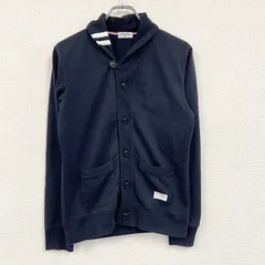 MEN'S BIGI　メンズビギ　ショールカラーカーディガン　2つポケット　紺　ネイビー　古着【値引き交渉OK！】のサムネイル