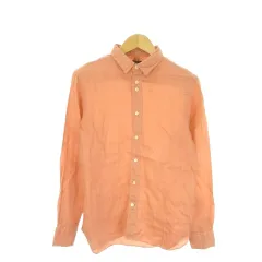 ポールスミスジーンズ Paul Smith JEANS シャツ 麻 リネン M コーラルピンク 無地 レギュラーカラー 長袖 /AO14 ■ECB004のサムネイル