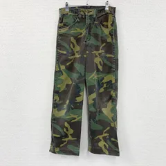 80s～　POINTER BRAND　ポインターブランド　ワークパンツ　迷彩　カモフラ　ジップフライ　カーキ　W30サイズ　古着【値引き交渉OK！】のサムネイル