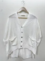 DES Pres デプレ トゥモローランド 麻 リネン Vネック ポケット付き ボタン カーディガン size1/M/オフホワイト ■■レディースのサムネイル