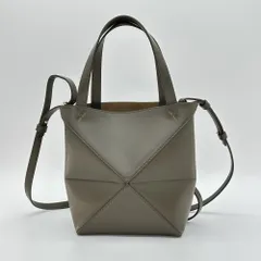 LOEWE ロエベ パズルフォルドトートミニ レザー 2WAY ハンドショルダーバッグ グリーン 中古のサムネイル