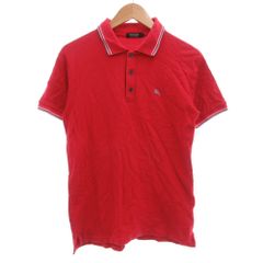 BURBERRY ポロシャツ レッド yoko swag - メルカリ