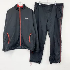 SRIXON　スリクソン　ジャージセットアップ　トラックジャケット　トラックパンツ　中綿入り　刺繍ロゴ　黒　ブラック　Lサイズ　古着【値引き交渉OK！】のサムネイル