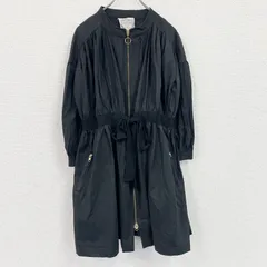 BEARDSLEY　ビアズリー　ノーカラーギャザージップブルゾン　ワンピース　黒　ブラック　Fサイズ　古着【値引き交渉OK！】のサムネイル