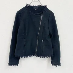 J.CREW　ジェイクルー　ツイードジャケット　ノーカラー　黒　ブラック　2サイズ　古着【値引き交渉OK！】のサムネイル