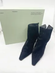 OFF-WHITE オフホワイトショート ブーツ size3924.5-25.0相当/黒■■◎レディースのサムネイル