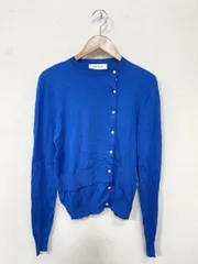 ENFOLD エンフォルド  シルク　コットン　カシミヤ    カーディガン size36　S/青■■◎レディースのサムネイル