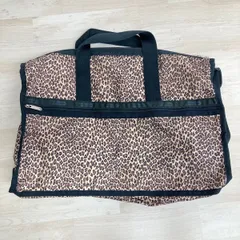 美品 LESPORTSAC レスポートサック ボストンバッグ レオパード柄/ヒョウ柄/豹柄 ブラウン×ブラック 旅行カバン/トラベルバッグ[OG00119]のサムネイル