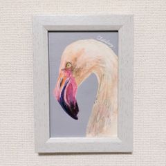 幸運を呼ぶピンクのライオン 絵画 ゴールドフレーム - メルカリ