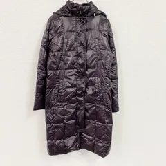 GAP　ギャップ　フーデッドロングダウンコート　ダウン90％　比翼仕立て　4つポケット　紫　パープル　Sサイズ　古着【値引き交渉OK！】のサムネイル