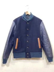 ABAHOUSE アバハウス ウール混 切替 スタジャン ジャケット size2/紺 ◆■ メンズのサムネイル