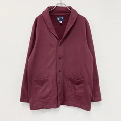 LANDS'END　ランズエンド　ショールカラースウェットカーディガン　バーガンディ　XLサイズ　古着【値引き交渉OK！】のサムネイル