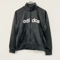 00s～　adidas　アディダス　トラックジャケット/ジャージ　ラグランスリーブ　デカロゴ　デカポケット　ヴィンテージ　黒　ブラック　Mサイズ　古着【値引き交渉OK！】のサムネイル