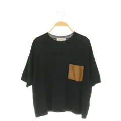 ベイジ BEIGE 24AW レザーポケットコットンクルーネックTシャツ カットソー 半袖 4 ブラック /HK ■OSのサムネイル