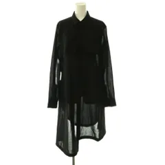 ヨウジヤマモトノアール YOHJI YAMAMOTO NOIR プリュスノアール アシメシアーシャツワンピース ひざ丈 2 ブラック NY-B31-110 /DF ■OSのサムネイル