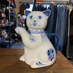 MP498) SIAMRAJ HOUSE 猫 ティーポット 陶器 中古 現状品 / シャム 