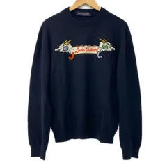 LOUIS VUITTON(ルイヴィトン) 長袖セーター サイズM メンズ美品  - RM221MDLBHMN02W ダークネイビー×白×マルチ クルーネックのサムネイル