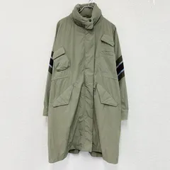 akane femme　アカネファム　モッズコート　ミリタリージャケット　比翼仕立て　フラップポケット　カーキ　M-Lサイズ　古着【値引き交渉OK！】のサムネイル