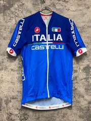 KJ761 カステリ CASTELLI 半袖 サイクルジャージ 青 Mのサムネイル