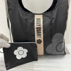 6359　MARY QUANT　マリークワント　マリクワ　エコバッグ　トートバッグ　ポーチ入り　ブラック　黒　レディース　軽量　デイジーのサムネイル