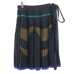 COMME des GARCONS コムデギャルソン 1980's アコーディオンプリーツ パッチワークラップスカート  ブラック ミックスのサムネイル