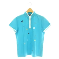 マンシングウェア MUNSINGWEAR カットソー ハイネック ハーフジップ M ライトブルー /DF ■GY60のサムネイル