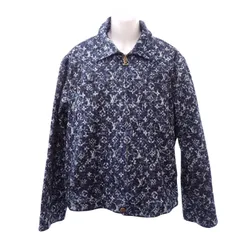 ルイヴィトン LOUIS VUITTON ワークウェアデニムジャケット 54 コットン ポリウレタン ブルー インディゴ メンズ 男性 モノグラム【中古】【ABランク】のサムネイル