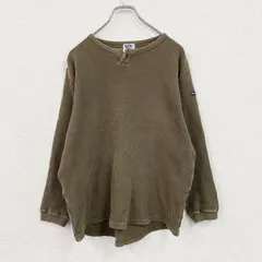 Pherrow's　フェローズ　長袖Tシャツ/サーマルロンT　ワッフル　ヘンリーネック　カーキ　Mサイズ　古着【値引き交渉OK！】のサムネイル