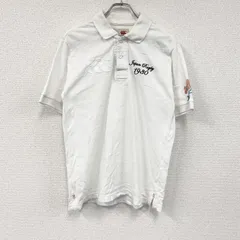 CANTERBURY　カンタベリー　半袖ポロシャツ　刺繍ロゴ　花柄　白　ホワイト　Mサイズ　古着【値段交渉OK！】【値引き交渉OK！】のサムネイル