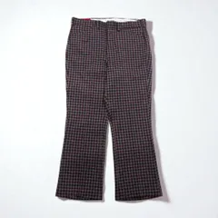Sears 70年代 KINGS ROAD ブーツカット スラックスパンツ L グレー グレンチェック 千鳥格子 PERMA-PREST SCOVILLジップのサムネイル