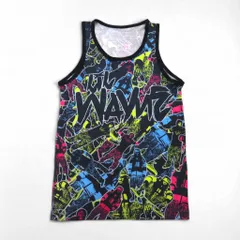 Lil Wayne リルウェイン USA製 ヒップホップ タンクトップ XL ブラック コットン 総柄のサムネイル