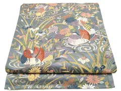 平和屋着物●六通柄袋帯　唐織　御所解　鴛鴦　金糸　正絹　逸品　CABK5718hyのサムネイル