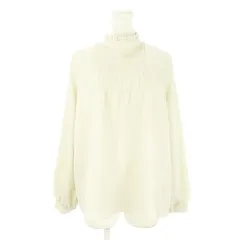 N.Natural Beauty Basic N.ナチュラルビューティーベーシック シャツ ブラウス M グレージュ フリルネック ピンタック 長袖 /CK33 ■GY70のサムネイル