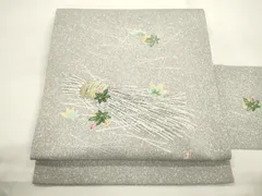 平和屋着物●人間国宝・羽田登喜男 　九寸名古屋帯　吹寄せ文　正絹　逸品　CABJ9546dyのサムネイル