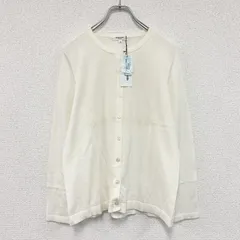 pierre cardin　ピエールカルダン　コットンニットカーディガン　デッドストック　アイボリー　42サイズ　古着【値引き交渉OK！】のサムネイル