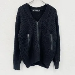 GU　ジーユー　UNDERCOVER　アンダーカバー　フルジップアクリルニットカーディガン　黒　ブラック　Sサイズ　古着【値引き交渉OK！】のサムネイル