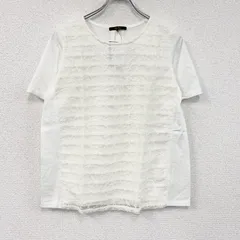 Esche　エッシュ　レース装飾半袖Tシャツ　デッドストック　白　ホワイト　42サイズ　古着【値引き交渉OK！】のサムネイル