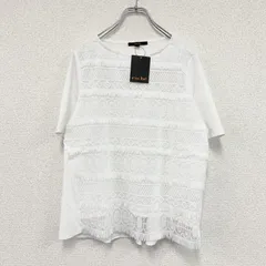 esche　エッシュ　フロントレース異素材ドッキング半袖Tシャツ　デッドストック　白　ホワイト　42サイズ　古着【値引き交渉OK！】のサムネイル