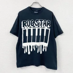 ROC STAR　ロックスター　半袖プリントTシャツ　デカロゴ　黒　ブラック　XLサイズ　古着【値引き交渉OK！】のサムネイル