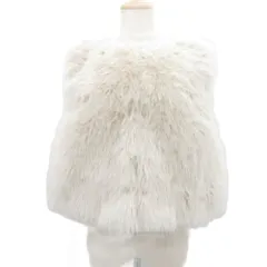 ザラ ZARA フェイクファーベスト ミドル丈 XL ライトグレージュ /SM33 ■GY75のサムネイル