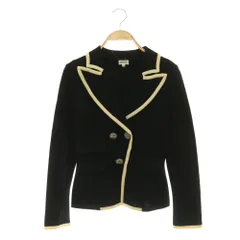 フォクシー FOXEY パイピング ジャケット ニット ウール 38 ブラック /MY ■OS ■GY62のサムネイル