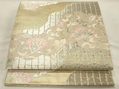 平和屋着物○男性 長襦袢 袷 杢目絞り 横段文 正絹 逸品 AABJ2978ph