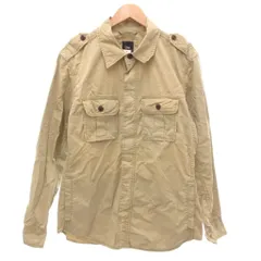 ギャップ GAP タグ付き シャツジャケット ライトアウター フラップポケット L カーキ /OBのサムネイル