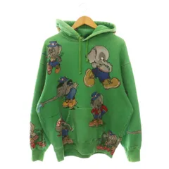 シュプリーム SUPREME Elephant Hooded Sweatshirt スウェット パーカー フード 裏ボア 柄 長袖 L ライトグリーン /HS ■GY62のサムネイル