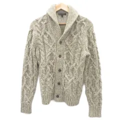 バナナリパブリック BANANA REPUBLIC ニットカーディガン ミドル丈 S ベージュ ケーブル編み ショールカラー /SM14 ■GY70のサムネイル